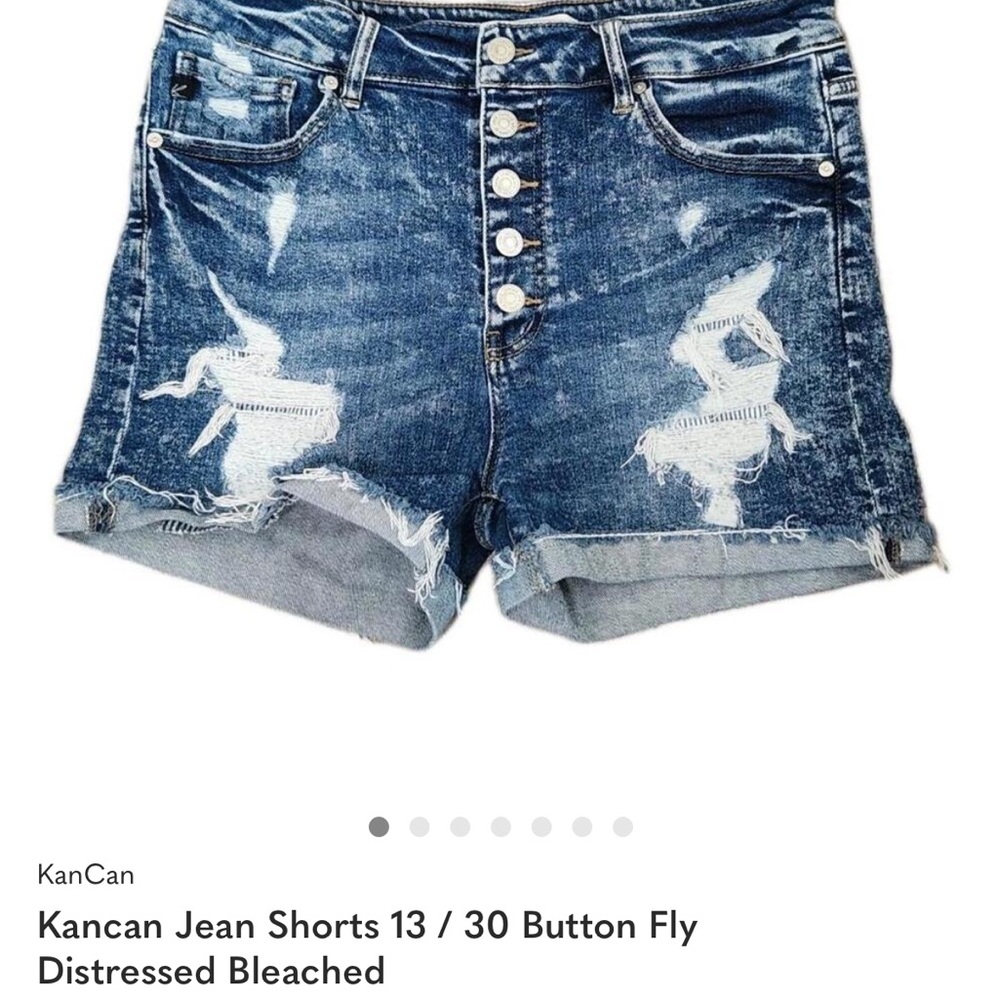 KanCan Distressed Bleached Jean Shorts